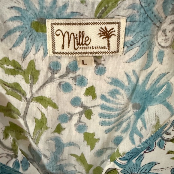 Mille Thalia  top in floral Blue and Green - Picture 6 of 6